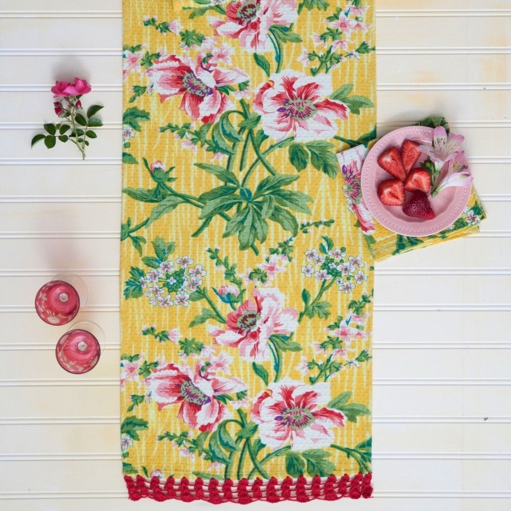 April Cornell Table Runner Water Lily 13x72 NWT